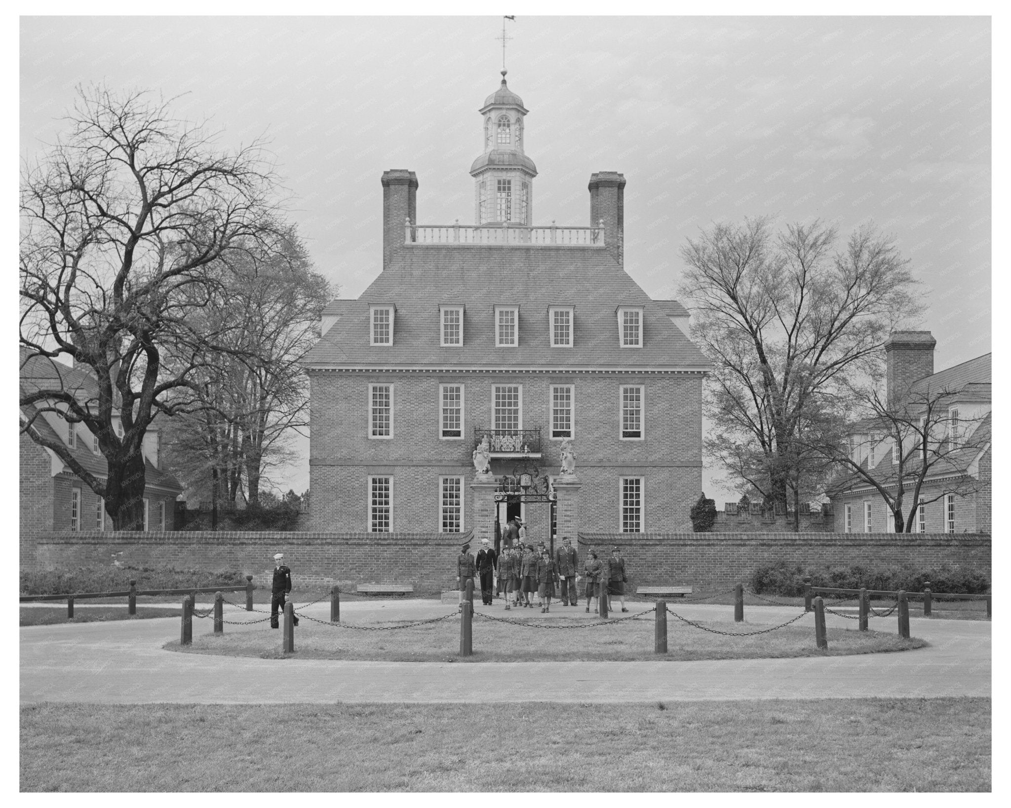 Williamsburg Virginia Historical Scene April 1943 - Available at KNOWOL