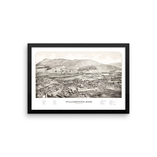 Williamstown, MA 1889 Framed - Available at KNOWOL