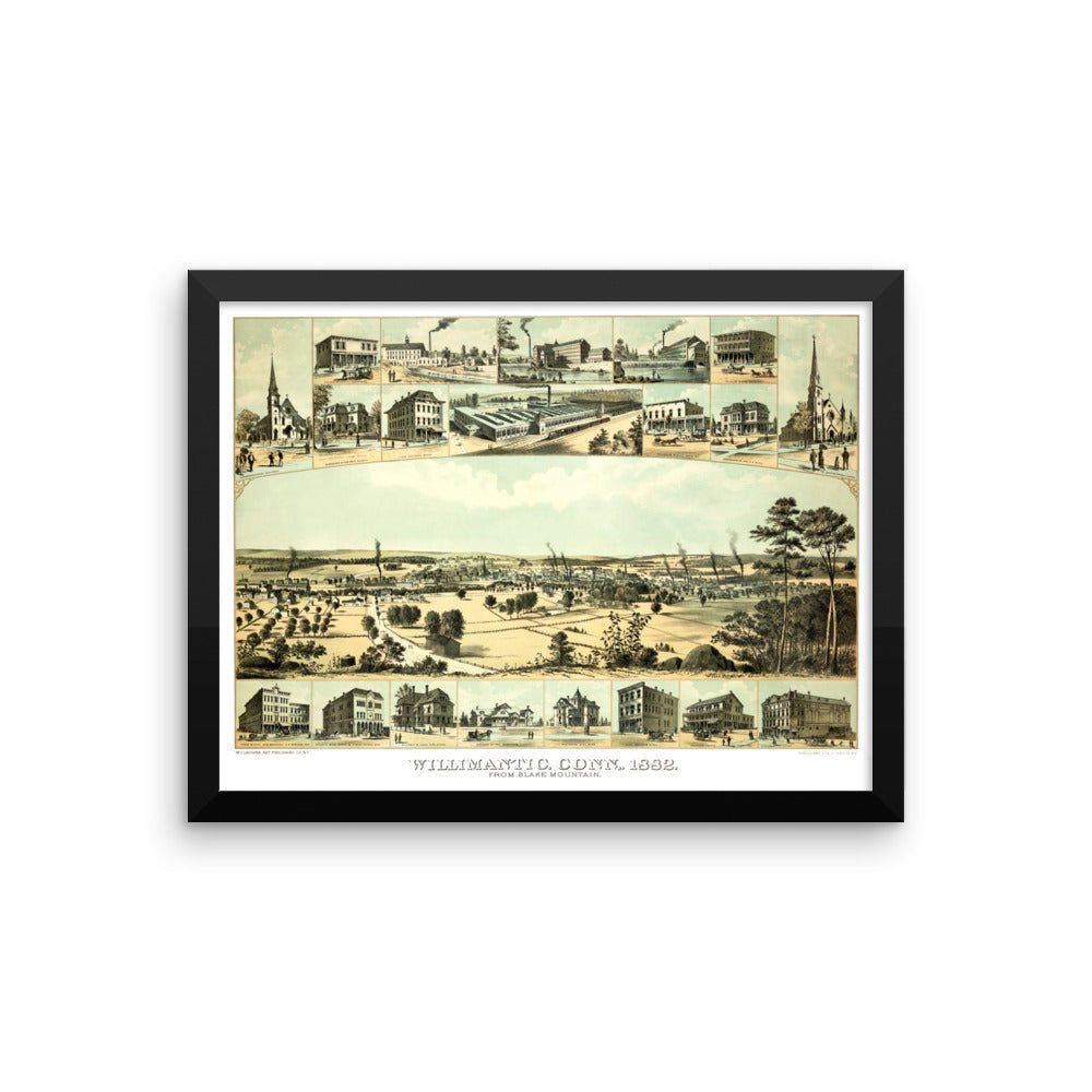 Willimantic, CT 1882 Framed - Available at KNOWOL