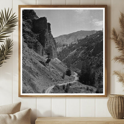 Winding Road Through Williams Creek Valley Idaho 1942 - Available at KNOWOL