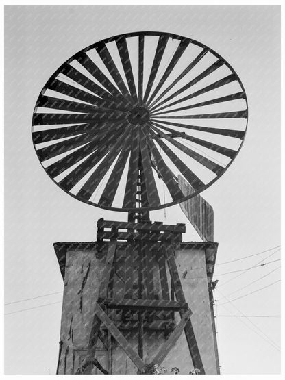 Windmill on Farm Near Tracy California August 1938 - Available at KNOWOL