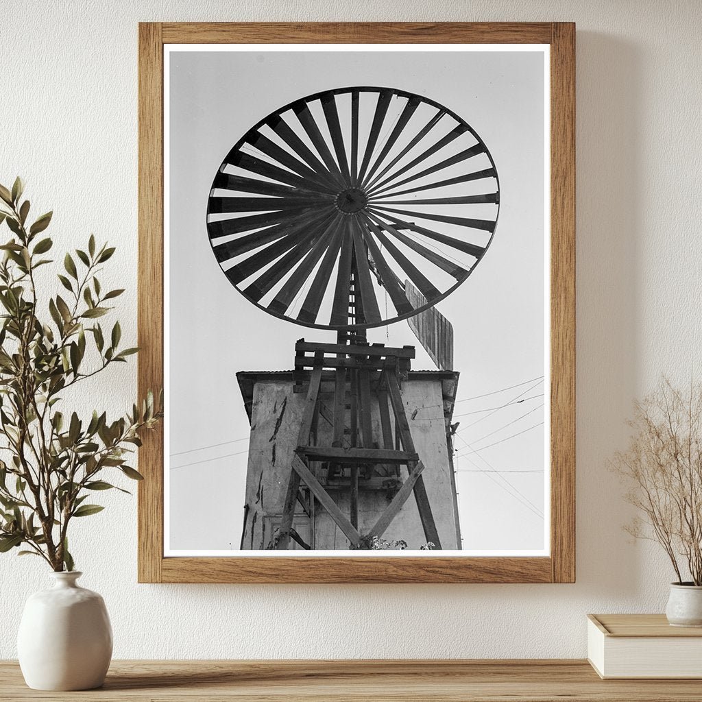 Windmill on Farm Near Tracy California August 1938 - Available at KNOWOL