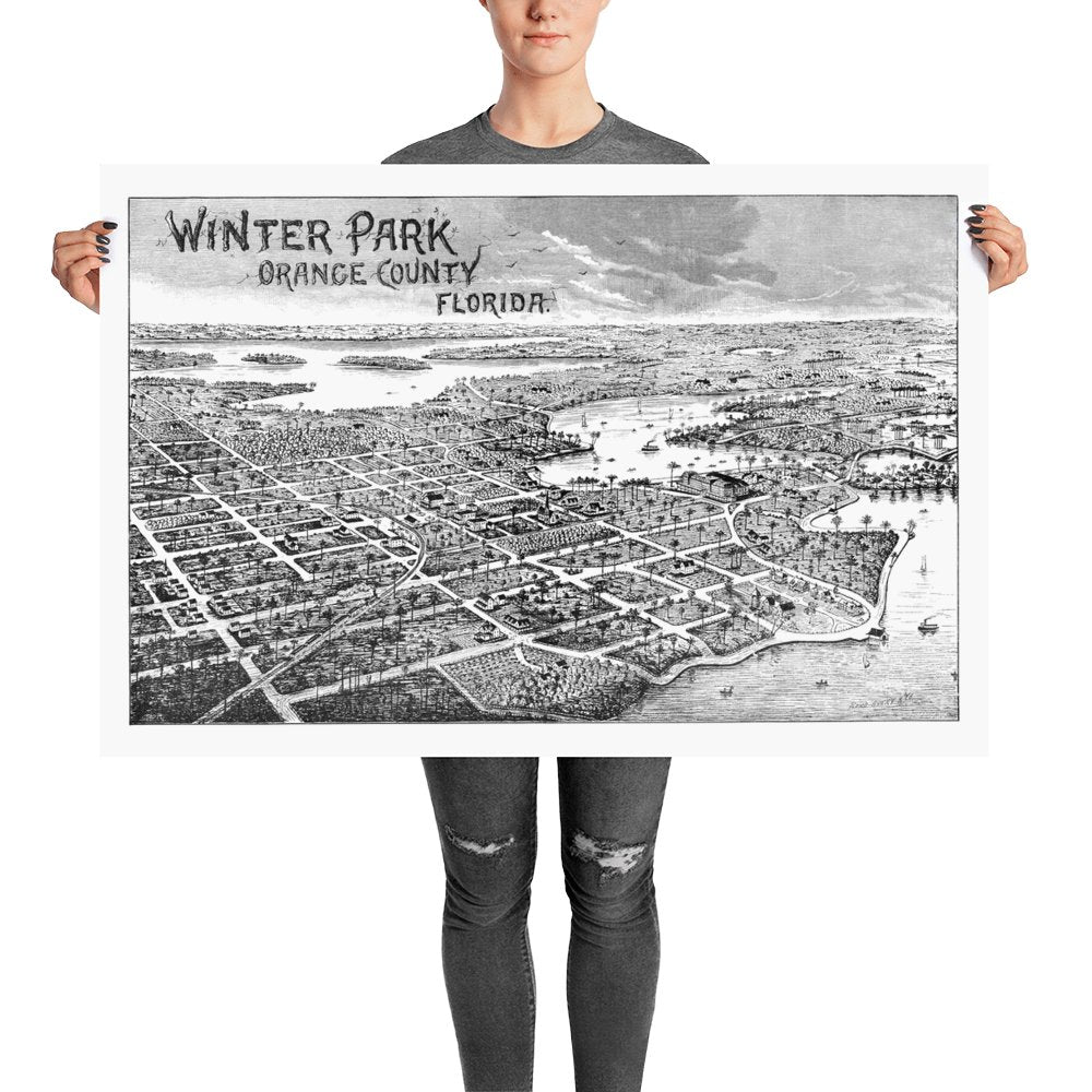 Winter Park, FL 1884 Vintage Map - Available at KNOWOL