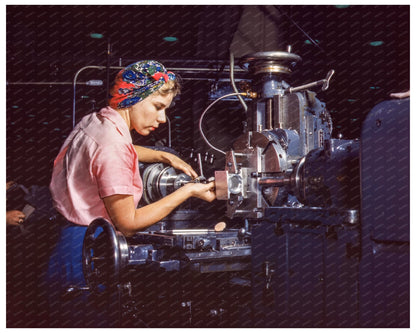 Woman Machinist at Douglas Aircraft Company 1942 - Available at KNOWOL