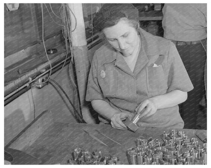 Woman War Production Employee Milwaukee 1943 - Available at KNOWOL