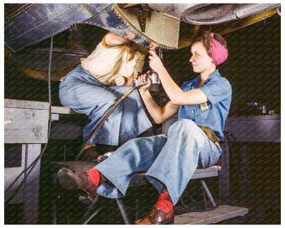 Women Assembling Bombers at Douglas Aircraft 1942 - Available at KNOWOL