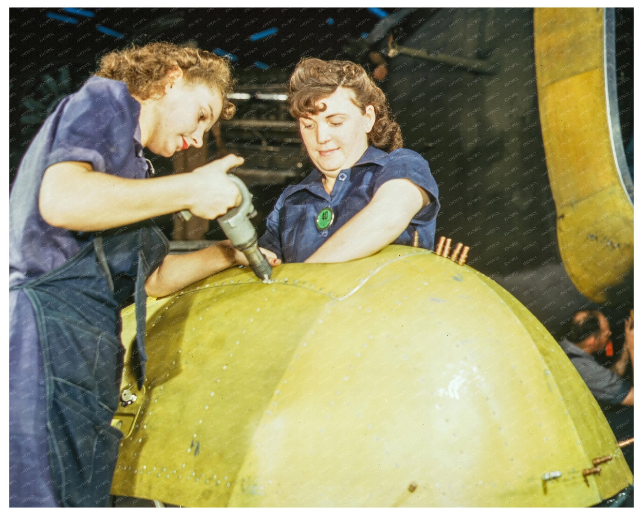 Women Assembling Vengeance Dive Bomber February 1943 - Available at KNOWOL