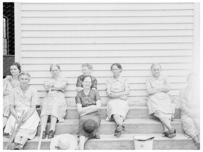 Women Clean Up Wheeleys Church Gordonton NC July 1939 - Available at KNOWOL