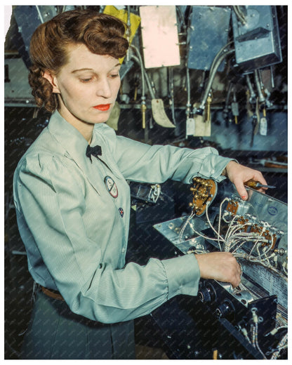 Women Electronics Technician at Goodyear Aircraft Corporation Akron Ohio December 1941 - Available at KNOWOL