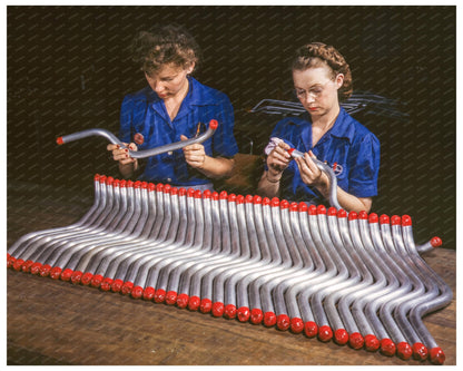 Women Inspect Tubing for Vengeance Dive Bomber February 1943 - Available at KNOWOL