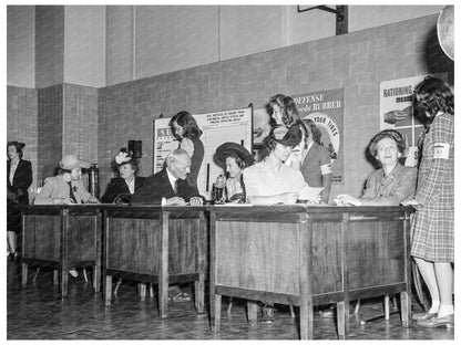 Women Learning Sugar Rationing in 1944 Classroom - Available at KNOWOL