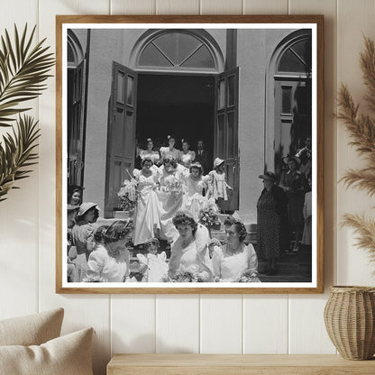 Women Leaving Church in Santa Clara May 1942 - Available at KNOWOL