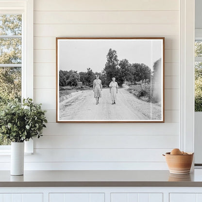 Women Walking Rural Road in North Carolina July 1939 - Available at KNOWOL