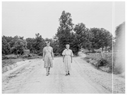 Women Walking Rural Road in North Carolina July 1939 - Available at KNOWOL