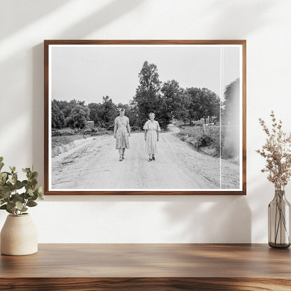 Women Walking Rural Road in North Carolina July 1939 - Available at KNOWOL