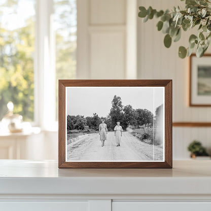 Women Walking Rural Road in North Carolina July 1939 - Available at KNOWOL