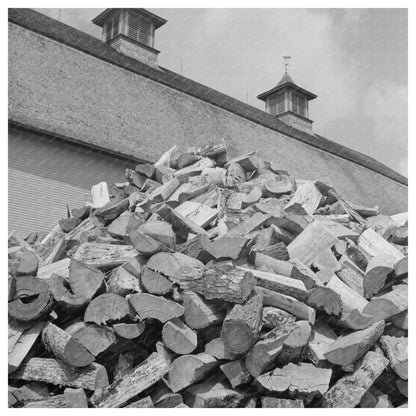 Wood Pile at Orton Farm Marshfield Vermont 1940 - Available at KNOWOL