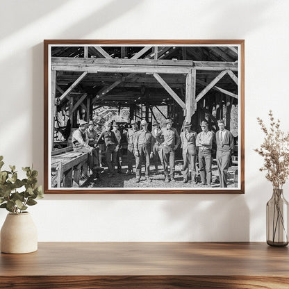 Workers at Ola Sawmill Cooperative Idaho 1939 - Available at KNOWOL