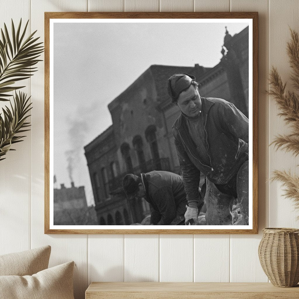 Workers on Levee at Birds Point Missouri January 1937 - Available at KNOWOL