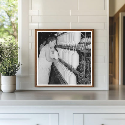 Workers Removing Cotton Thread Spindles Laurel Mill 1939 - Available at KNOWOL