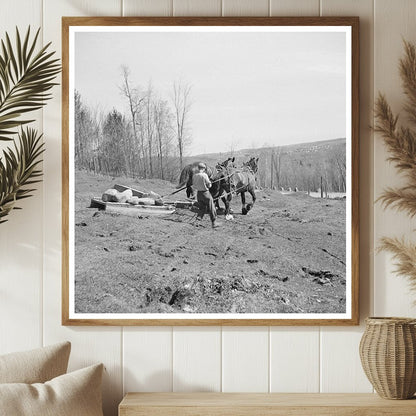 Workers Removing Stones from Stone Boat Iron County 1937 - Available at KNOWOL