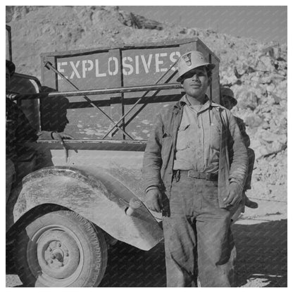 Workers Transporting Explosives at Morenci Copper Mine 1942 - Available at KNOWOL