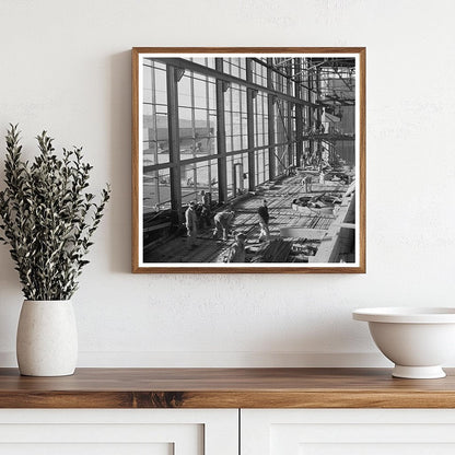 Workmen in Steel Structure at Basic Magnesium Plant 1940s - Available at KNOWOL