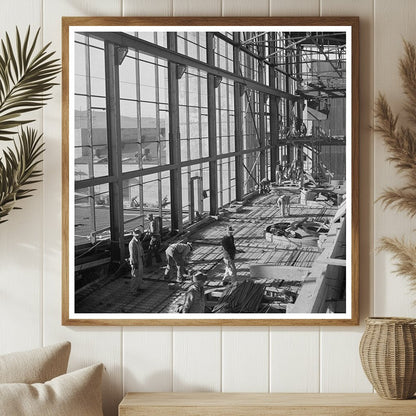 Workmen in Steel Structure at Basic Magnesium Plant 1940s - Available at KNOWOL