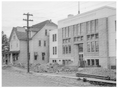 WPA Courthouse and Old Courthouse Bonners Ferry Idaho 1939 - Available at KNOWOL