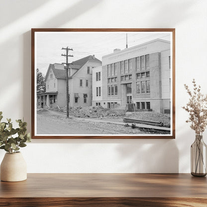 WPA Courthouse and Old Courthouse Bonners Ferry Idaho 1939 - Available at KNOWOL