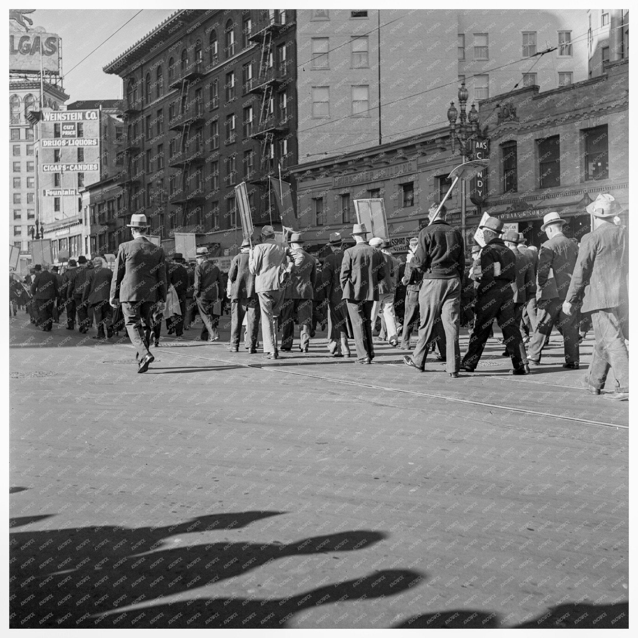 WPA Workers Parade Market Street San Francisco 1939 - Available at KNOWOL