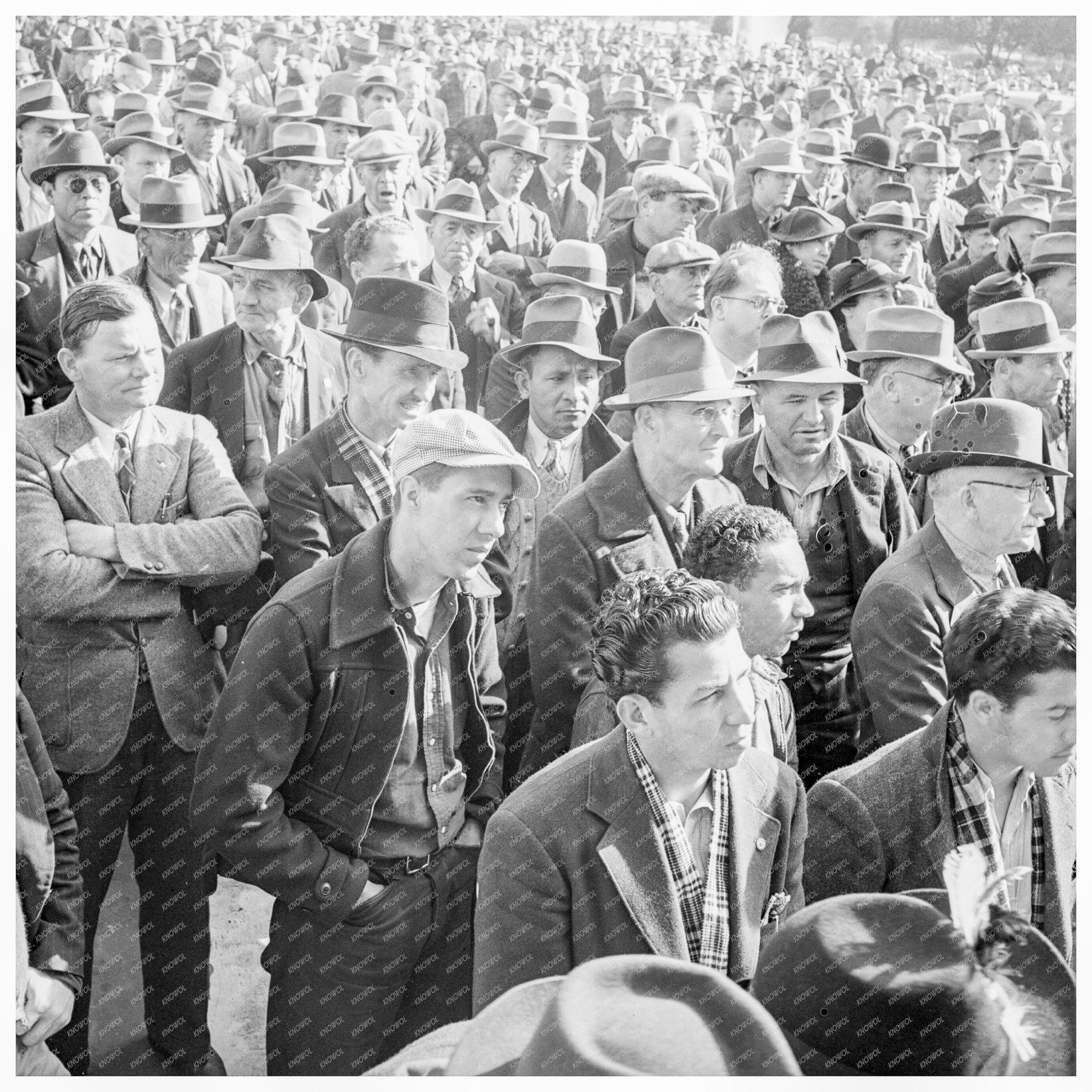 WPA Workers Protest Congressional Cuts February 1939 - Available at KNOWOL