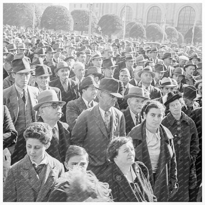 WPA Workers Rally Against Relief Cuts San Francisco 1939 - Available at KNOWOL