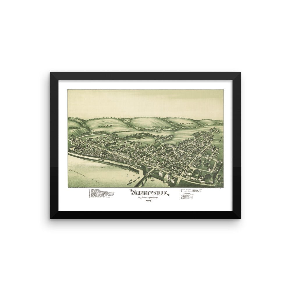 Wrightsville, PA 1894 Framed - Available at KNOWOL