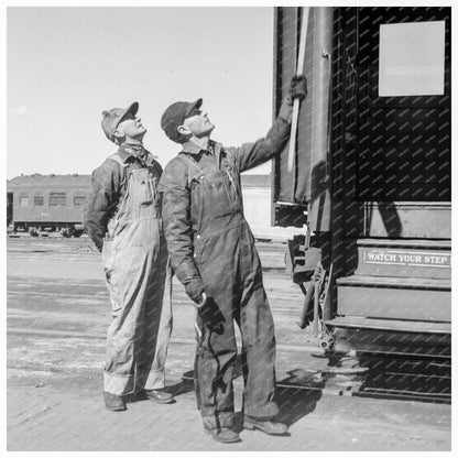 Yardmen at Work in Grand Island Nebraska 1939 - Available at KNOWOL