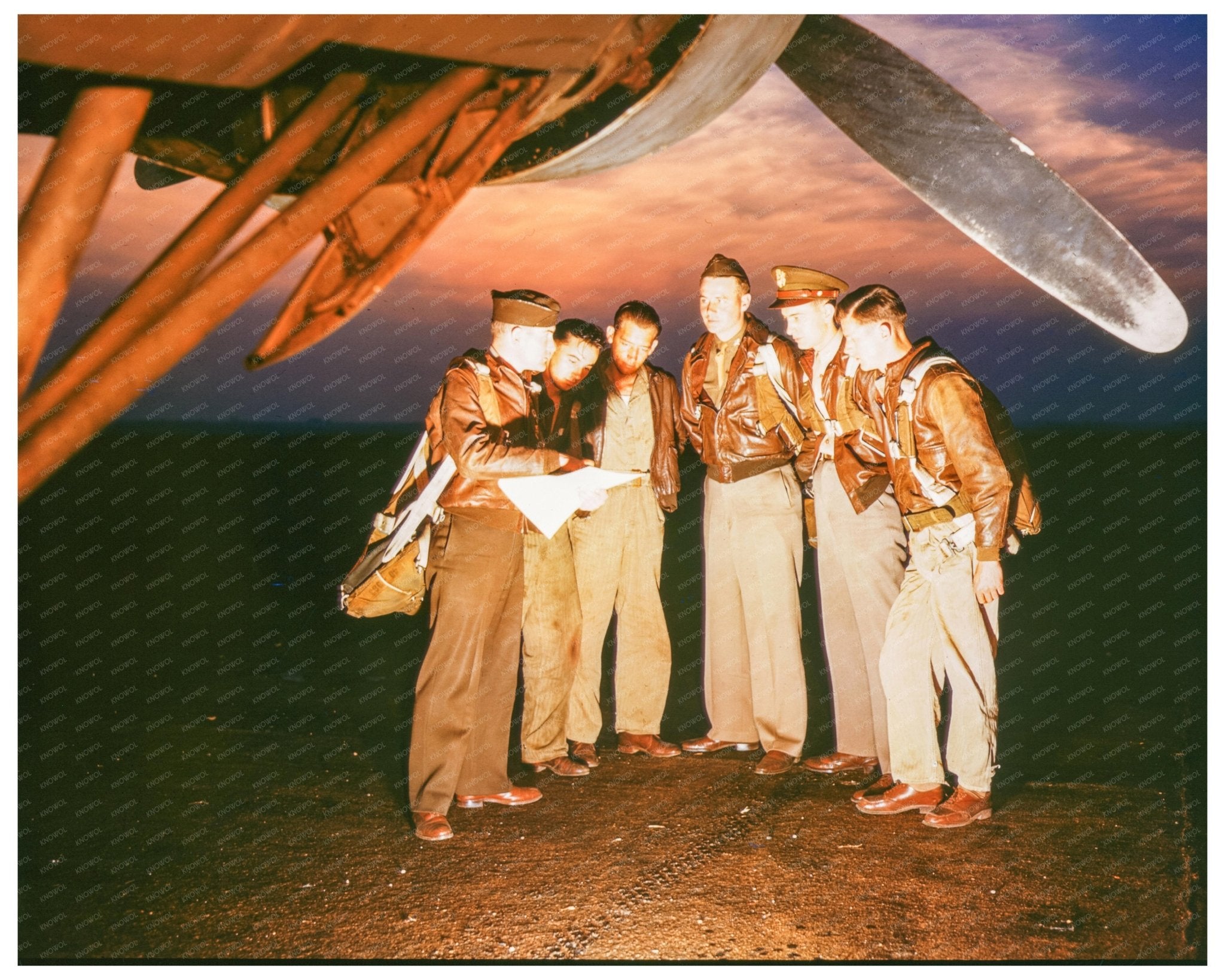 YB - 17 Bomber Crew Prepares for Takeoff May 1942 - Available at KNOWOL