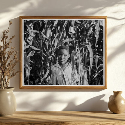 Young Boy in Cornfield Leland Mississippi 1937 - Available at KNOWOL