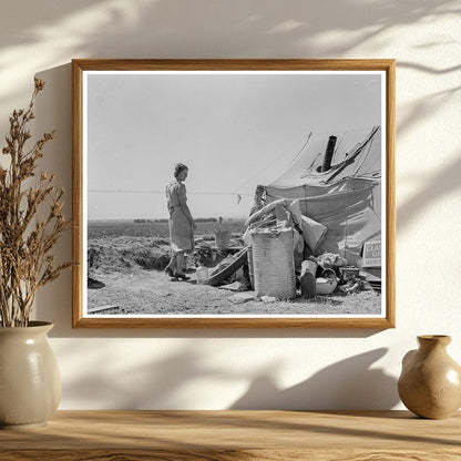 Young Family Camping in Imperial Valley California 1937 - Available at KNOWOL