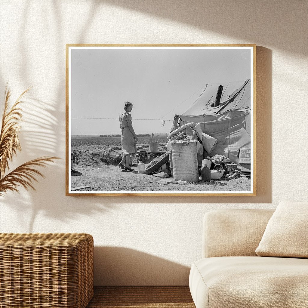 Young Family Camping in Imperial Valley California 1937 - Available at KNOWOL