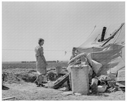 Young Family Camping in Imperial Valley California 1937 - Available at KNOWOL