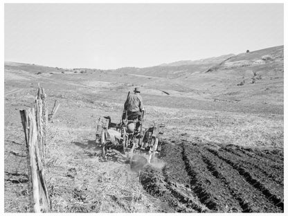 Young Farmer Plowing in Gem County Idaho 1939 - Available at KNOWOL