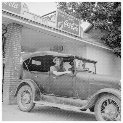 Young Man by Ford at Tucks Filling Station 1939 - Available at KNOWOL