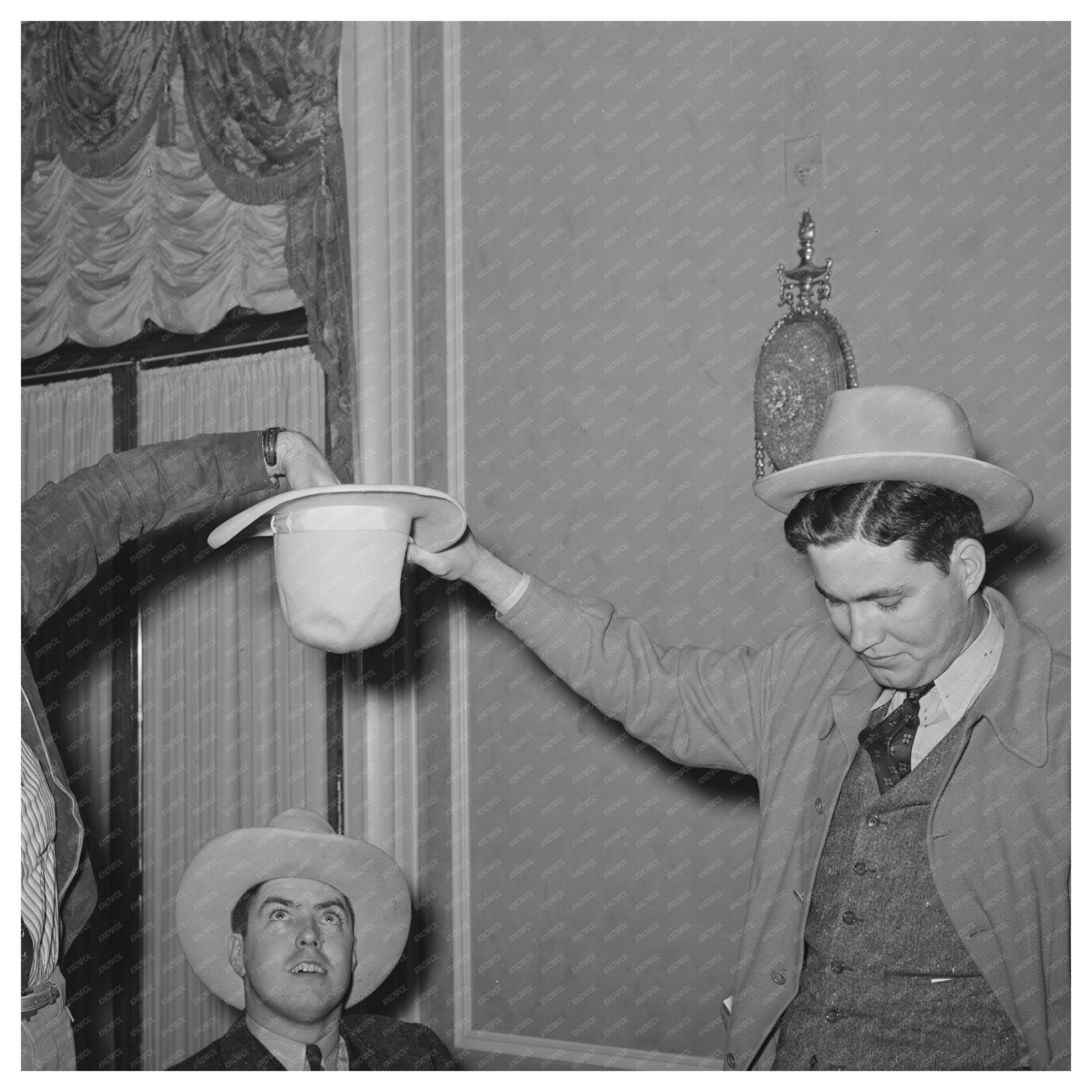 Young Men Drawing Numbers at San Angelo Contest March 1944 - Available at KNOWOL