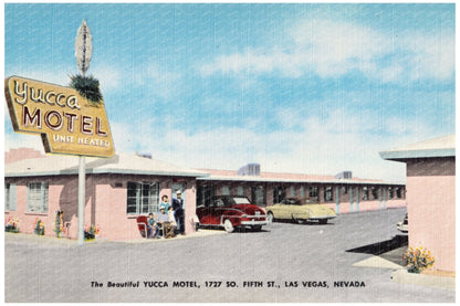 Yucca Motel Postcard 1930s to 1940s Architectural Design - Available at KNOWOL