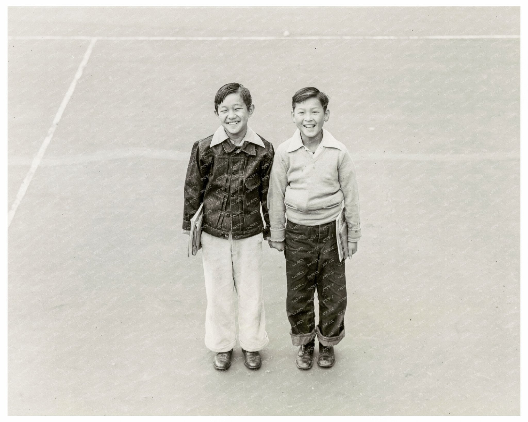 Yuichi Sumi and Tommy Wong 1942 San Francisco School Photo - Available at KNOWOL