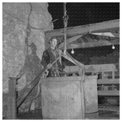 Zinc Ore Bucket Ready for Hoisting at Eagle - Picher Plant 1942 - Available at KNOWOL