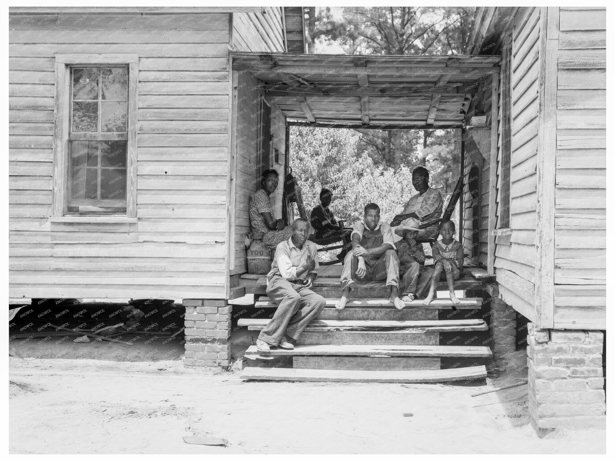 Zollie Lyons Sharecropper Family Dinner North Carolina 1939 - Available at KNOWOL