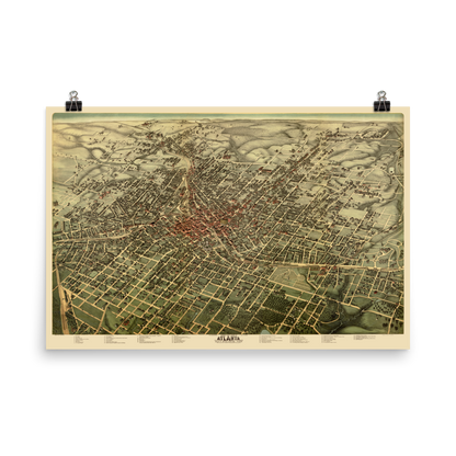 Atlanta, GA 1892 Map