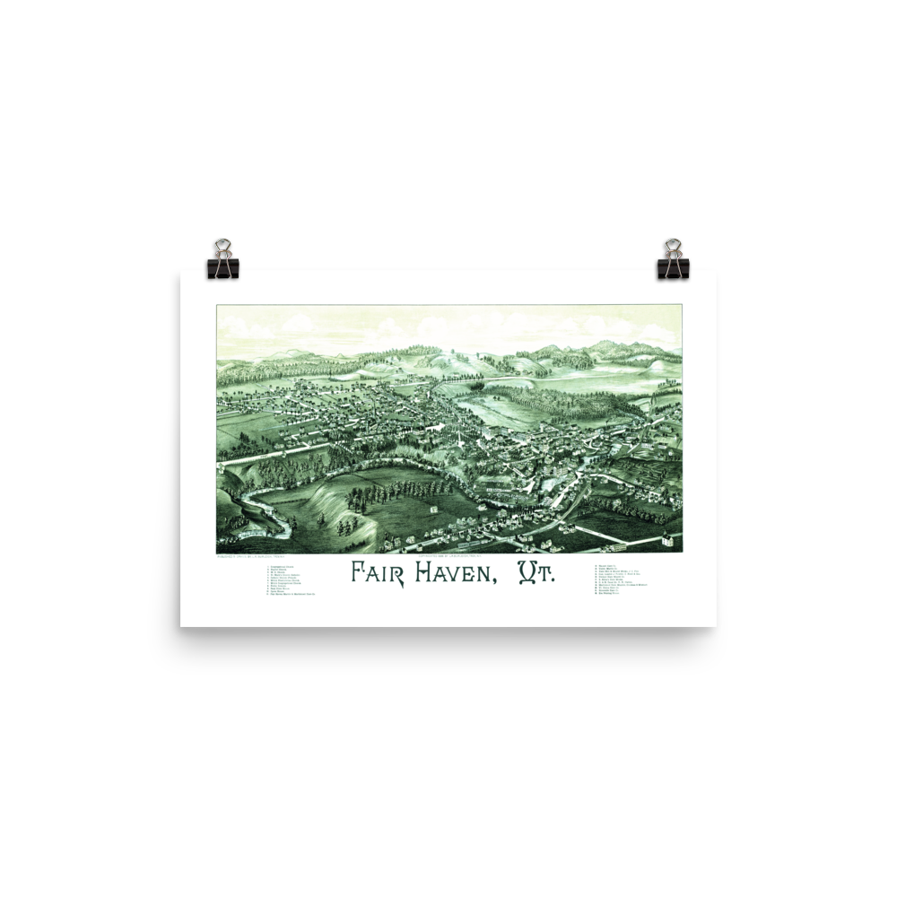 Fair Haven, VT 1886 Map