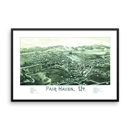 Fair Haven, Vermont 1886 Framed